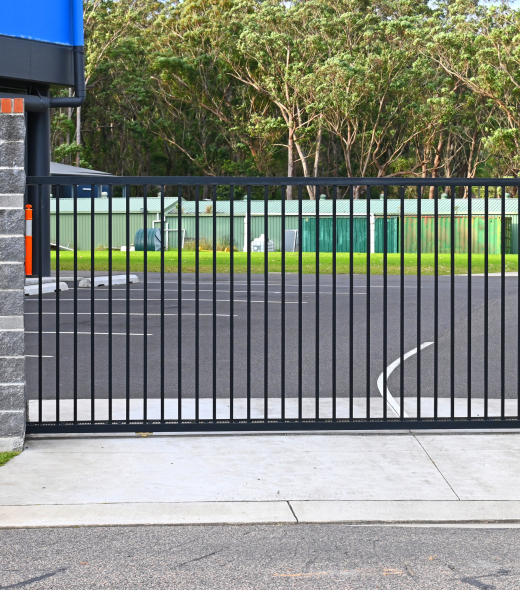 Traditional style wrought iron gate with strong framework